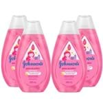 Ficha técnica e caractérísticas do produto Kit Shampoo Johnson's Baby Gotas de Brilho 200ml c/4 unidades