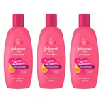 Ficha técnica e caractérísticas do produto Kit Shampoo Johnsons Baby Gotas de Brilho 200ml 3 Unidades - JOHNSONS