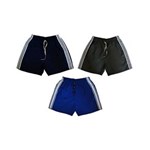 Ficha técnica e caractérísticas do produto Kit 3 Shorts Microfibra Esporte Academia com Bolso Traseiro Ref. 192 - G