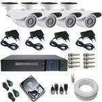 Ficha técnica e caractérísticas do produto Kit Sistema de Monitoramento Completo 04 Câmeras Infra Ahd 1.3 MP + Dvr Multi HD 5 em 1