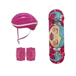 Ficha técnica e caractérísticas do produto Kit Skate Infantil 79cm X 20cm Menina