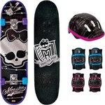 Ficha técnica e caractérísticas do produto Kit Skate Monster High com Acessorios de Seguranca