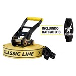 Ficha técnica e caractérísticas do produto Kit Slackline Gibbon Classic Line 25 Metros Amarelo