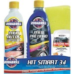 Ficha técnica e caractérísticas do produto Kit Smart 3x1 - ( Lava Auto C/ Cera / Pneu Pretinho / Silicone Bucas Gel / Esponja ) Rodabrill