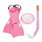 Ficha técnica e caractérísticas do produto Kit Snorkel Flapper Bestway - Rosa