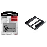 Ficha técnica e caractérísticas do produto Kit SSD Kingston 120GB UV500 SUV500/120G + Suporte Akasa para PC/Desktop