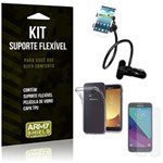 Ficha técnica e caractérísticas do produto Kit Suporte Flexível Samsung Galaxy J7 Pro (2017) Suporte + Película + Capa - Armyshield