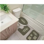 Ficha técnica e caractérísticas do produto Kit Tapete Banheiro 3 Peças 100 Algodão Kuaite Sultan
