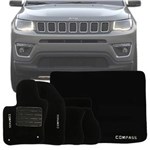 Ficha técnica e caractérísticas do produto Kit Tapete Carpete Confort Jeep Compass 2018 19 6 Peças Completo