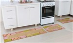 Ficha técnica e caractérísticas do produto Kit Tapete de Cozinha 03 Peças Antiderrapante Oasis