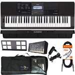 Ficha técnica e caractérísticas do produto Kit Teclado Arranjador Musical 61 Teclas Ctx-800 Casio Capa Cabo e Cobertura