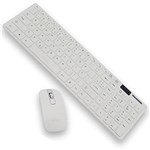 Ficha técnica e caractérísticas do produto Kit Teclado + Mouse Sem Fio Wireless Usb Exbom BK-S1000 Branco com Capa Silicone
