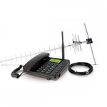 Ficha técnica e caractérísticas do produto Kit Telefone Celular Fixo + Antena Cfa-5022 Preto Intelbras