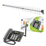 Ficha técnica e caractérísticas do produto Kit Telefone Celular Rural Proeletronic 2 Chip PROKD-6000