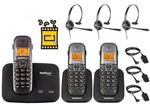 Ficha técnica e caractérísticas do produto Kit Telefone Fixo Sem Fio com Bina 2 Linhas 2 Ramal Headset - Intelbras