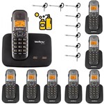 Ficha técnica e caractérísticas do produto Kit Telefone Fixo Sem Fio 2 Linhas com 7 Ramal Bina Headset - Intelbras