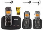 Ficha técnica e caractérísticas do produto Kit Telefone Fixo Sem Fio 2 Linhas com 2 Ramal Bina Headset - Intelbras