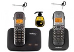 Ficha técnica e caractérísticas do produto Kit Telefone Fixo Sem Fio 2 Linhas com Ramal Bina ID Headset - Intelbras