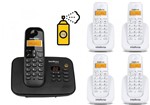 Ficha técnica e caractérísticas do produto Kit Telefone Sem Fio com 4 Ramal Loja Escritorio Consultorio - Intelbras