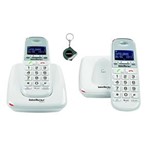 Ficha técnica e caractérísticas do produto Kit Aparelho Telefone Fixo Sem Fio TS 63 V Branco com Ramal