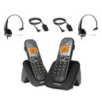Ficha técnica e caractérísticas do produto Kit Telefone Sem Fio com Ramal Ts 5122 com 2 Headset Ths 50 + Adaptador Intelbras