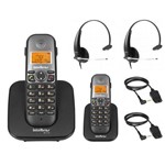 Ficha técnica e caractérísticas do produto Kit Telefone Sem Fio Digital Ts 5120 com Ramal Ts 5121 Dect 6.0 Viva Voz + Headset Ths 50 Intelbras