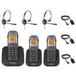 Ficha técnica e caractérísticas do produto Kit Telefone Sem Fio Digital TS 5120 com 2 Ramal TS 5121 DECT 6.0 Viva Voz Preto + Headset CHS 60 Intelbras