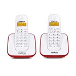 Ficha técnica e caractérísticas do produto Kit Telefone Sem Fio TS 3110 + 1 Ramal TS 3111 Branco e Vermelho TS 3110 - Intelbras