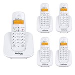 Ficha técnica e caractérísticas do produto Kit Telefone Sem Fio Ts 3110 + 4 Ramais Ts 3111 Branco Intelbras