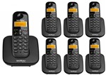 Ficha técnica e caractérísticas do produto Kit Telefone Sem Fio Ts 3110 + 6 Ramais Ts 3111 Intelbras