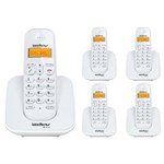 Ficha técnica e caractérísticas do produto Kit Telefone Sem Fio Ts 3110 com 4 Ramal Intelbras Branco