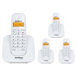 Ficha técnica e caractérísticas do produto Kit Telefone Sem Fio TS 3110 com 3 Ramal Adicional Intelbras Branco Dect 6.0 com Identificação de Chamadas.