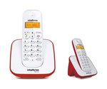 Ficha técnica e caractérísticas do produto Kit Telefone Sem Fio TS 3110 com Ramal Intelbras Vermelho