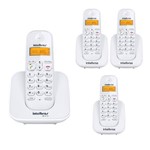 Ficha técnica e caractérísticas do produto Kit Telefone Sem Fio Ts 3110 + 3 Ramais Ts 3111 Branco Intelbras