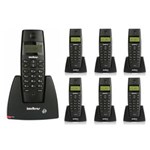 Ficha técnica e caractérísticas do produto Kit Telefone Sem Fio TS 40 ID + 6 Ramal TS 40 R Intelbras