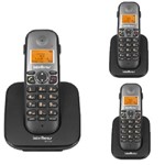 Ficha técnica e caractérísticas do produto Kit Telefone Sem Fio Ts 5120 + 2 Ramais Ts 5121 Intelbras