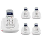 Ficha técnica e caractérísticas do produto Kit Telefone Sem Fio Ts 63 V + 4 Ramais Brancos Intelbras