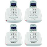 Ficha técnica e caractérísticas do produto Kit Telefone Sem Fio TS 63 V Branco + 3 Ramal Intelbras