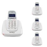 Ficha técnica e caractérísticas do produto Kit Telefone Sem Fio Ts 63 V + 3 Ramais Brancos Intelbras