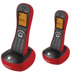 Ficha técnica e caractérísticas do produto Kit Telefone Sem Fio TS 8220 + 1 Ramal Vermelho Intelbras
