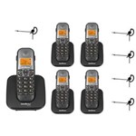 Ficha técnica e caractérísticas do produto Kit Telefone TS 5120 com 4 Ramal e 5 Headset Intelbras