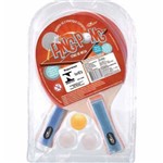 Ficha técnica e caractérísticas do produto Kit Tênis de Mesa Ping Pong 2 Raquete e 3 Bolas