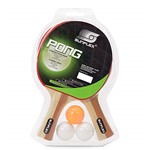 Ficha técnica e caractérísticas do produto Kit Tênis de Mesa Sunflex Pong com 02 Raquetes e 03 Bolinhas