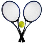 Ficha técnica e caractérísticas do produto Kit Tênis Western com 2 Raquetes Azul e Bola