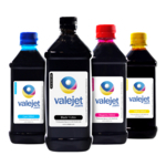 Ficha técnica e caractérísticas do produto Kit Tintas para Epson L365 Bulk Ink Valejet Black 1 Litro Coloridas 500ml