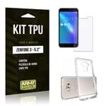 Ficha técnica e caractérísticas do produto Kit Tpu Asus Zenfone 3/5.2 Ze520kl Capa Tpu + Película De Vidro -Armyshield