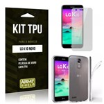 Ficha técnica e caractérísticas do produto Kit Tpu Lg K10 Novo 2017 Capa Tpu + Película De Vidro -Armyshield