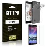 Ficha técnica e caractérísticas do produto Kit Tpu Lg K10 Pro Película de Vidro + Tpu Transparente - Armyshield