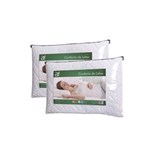 Ficha técnica e caractérísticas do produto Kit 2 Travesseiro Conforto Látex Hipoalérgico Capa Percal 180 Fios
