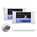 Ficha técnica e caractérísticas do produto Kit 2 Travesseiros Antialergico Viscoelastico Nasa | Admirare